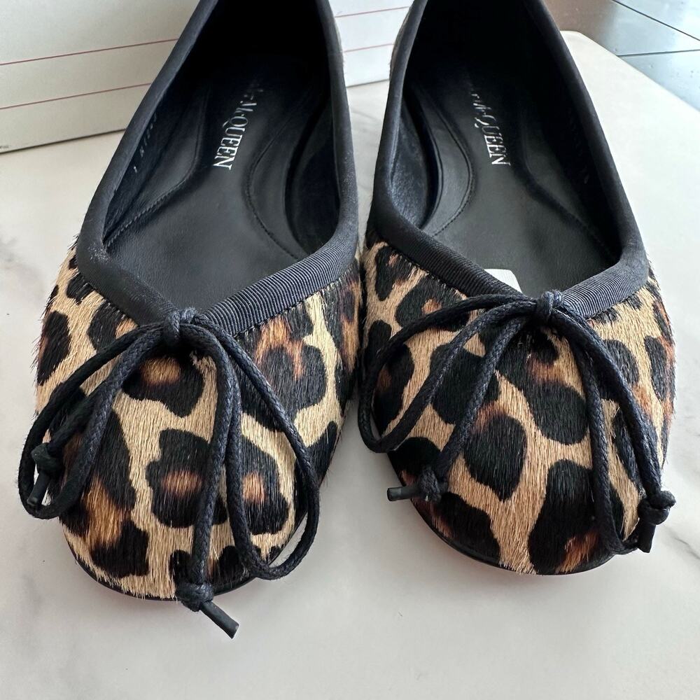 Alexander Mcqueen "armadillo" Leopard / Black Ballet Flats Size EU 37.5 $950